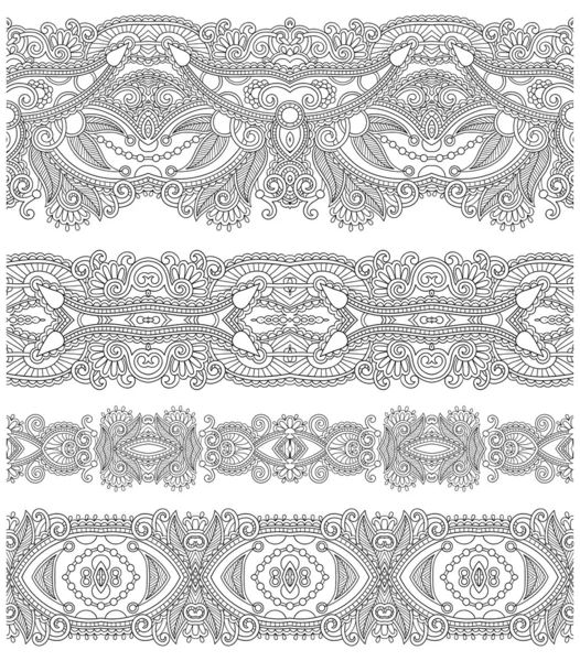 Circle lace ornament — Stock Vector