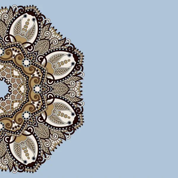 Modello ornamentale con cerchio sfondo floreale — Vettoriale Stock