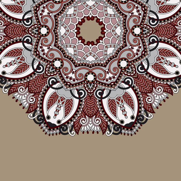 Modelo ornamental com fundo floral círculo — Vetor de Stock