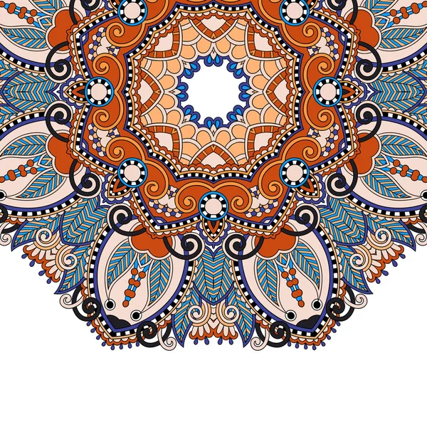 Ornamentale Vorlage mit Kreis floralen Hintergrund — Stockvektor