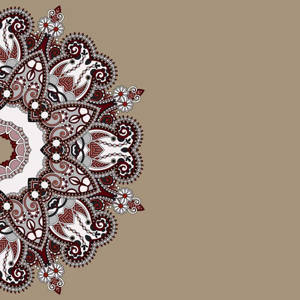 Modello ornamentale con cerchio sfondo floreale — Vettoriale Stock