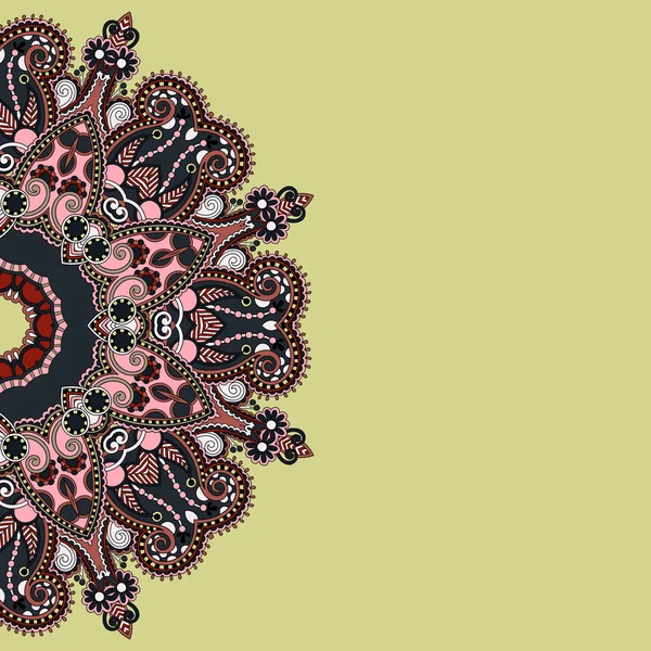 Plantilla ornamental con círculo de fondo floral — Archivo Imágenes Vectoriales