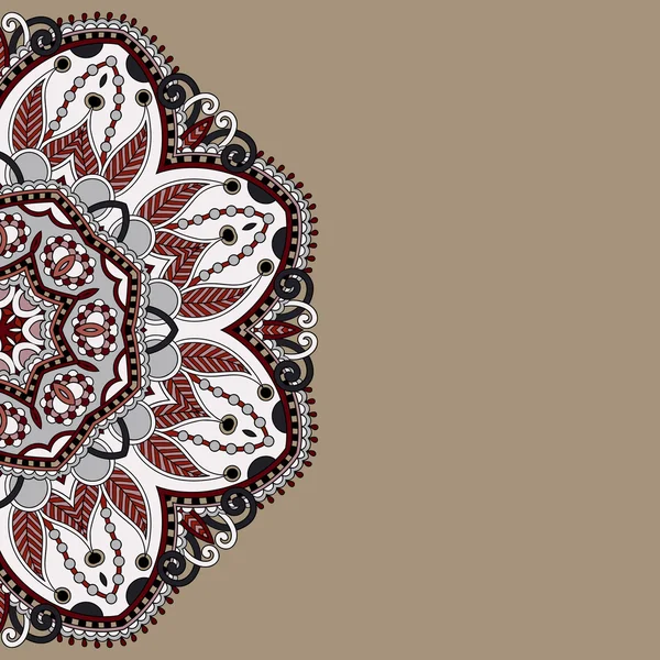 Decoratieve sjabloon met cirkel floral achtergrond — Stockvector