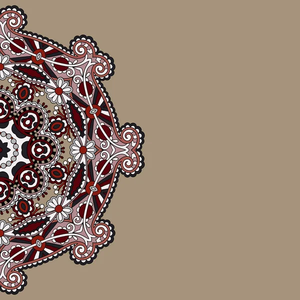 Modèle ornemental avec fond floral cercle — Image vectorielle