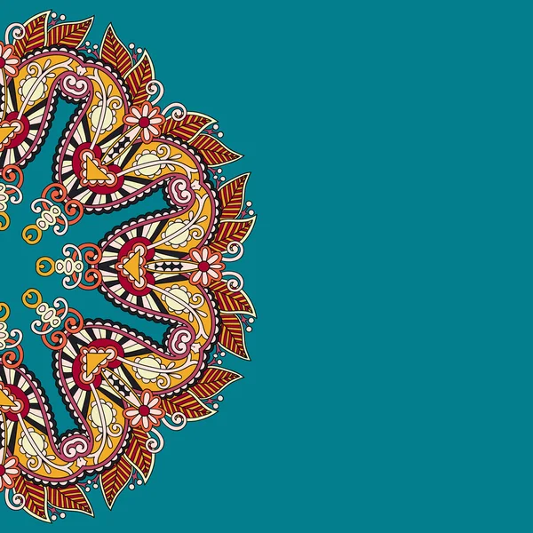 Plantilla ornamental con círculo de fondo floral — Vector de stock