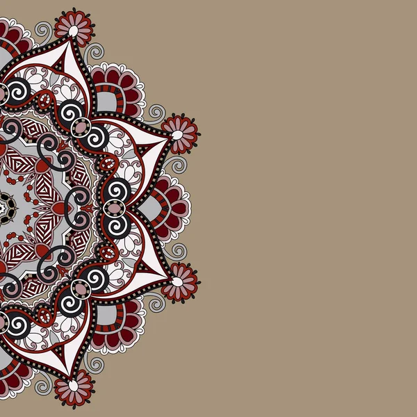 带圆圈花卉背景装饰模板 — 图库矢量图片
