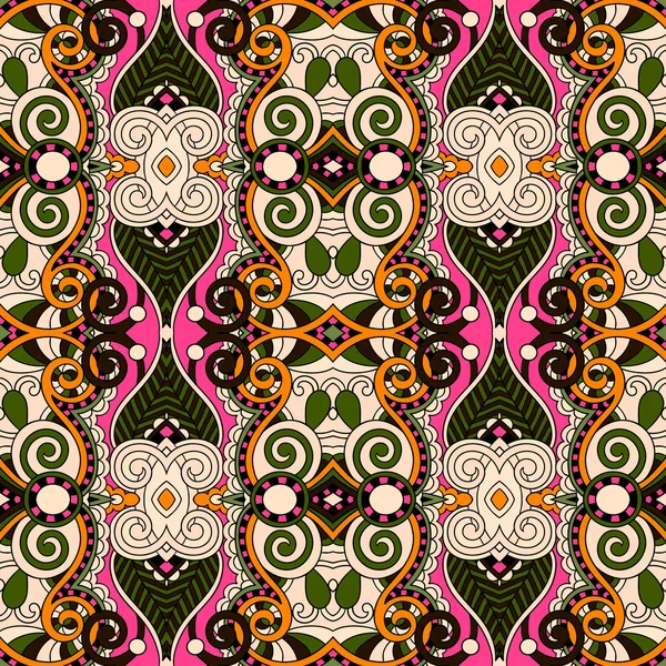 Geometría vintage floral patrón sin costuras — Vector de stock