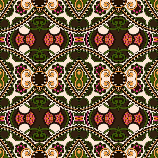 Geometría vintage floral patrón sin costuras — Archivo Imágenes Vectoriales