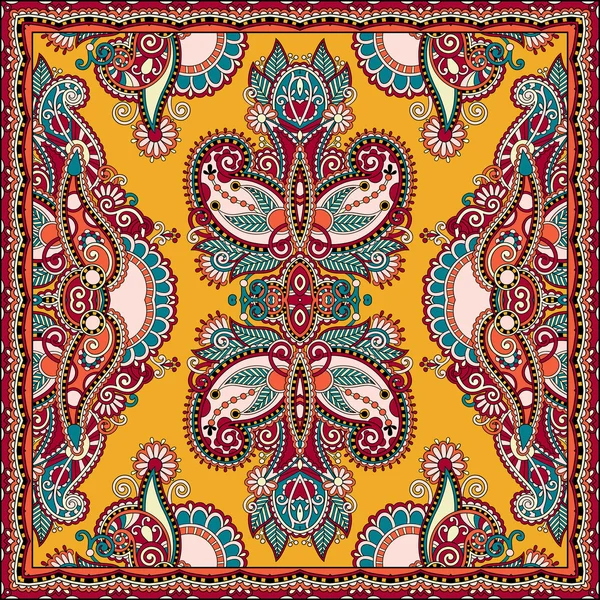 Традиционная декоративная цветочная бандана Пэйсли . — стоковый вектор