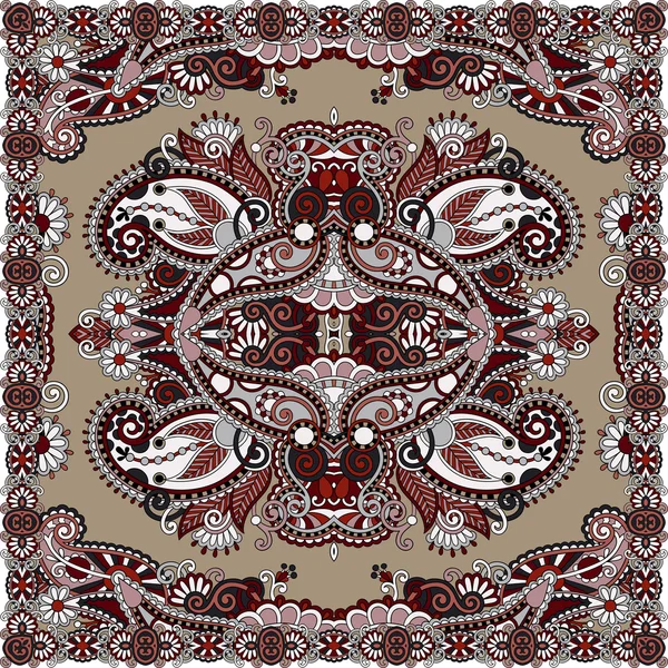 Paisley floral ornemental traditionnel Bandanna . — Image vectorielle