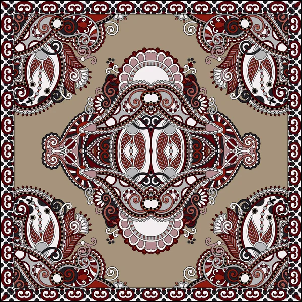 Floral tradicional ornamental Paisley Bandanna . — Vector de stock