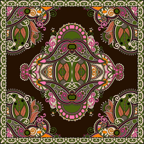 Floral tradicional ornamental Paisley Bandanna . — Vector de stock