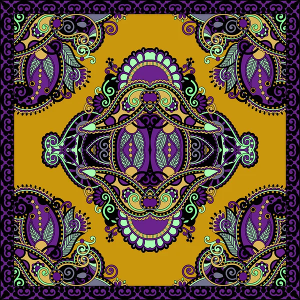 Paisley floral ornemental traditionnel Bandanna . — Image vectorielle