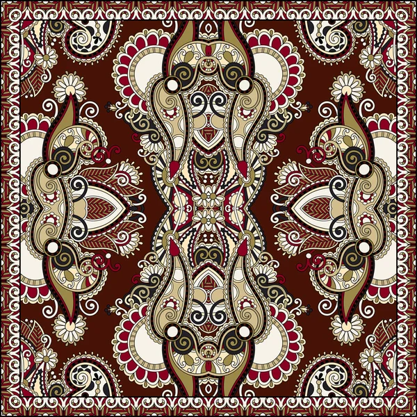 Traditionell dekorativa blommiga paisley snusnäsduk. — Stock vektor