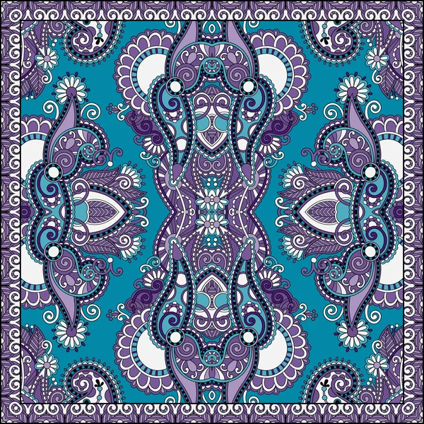 Ornamentale tradizionale floreale Paisley Bandanna . — Vettoriale Stock