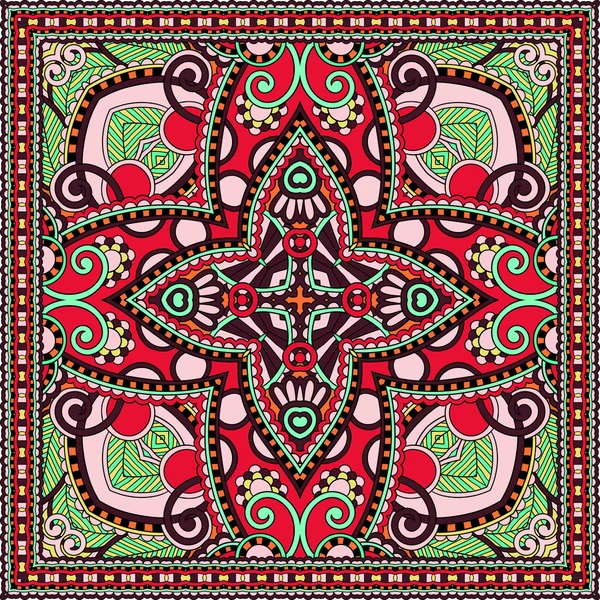 Paisley floral ornemental traditionnel Bandanna . — Image vectorielle