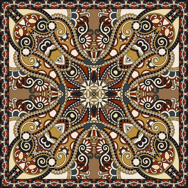 Paisley floral ornemental traditionnel Bandanna . — Image vectorielle