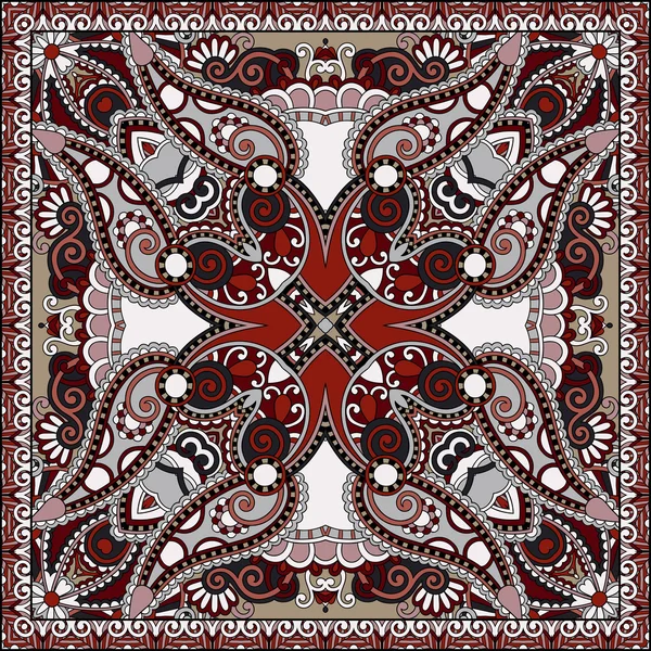 Floral tradicional ornamental Paisley Bandanna . — Vector de stock