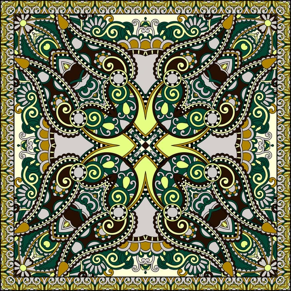 Paisley floral ornemental traditionnel Bandanna . — Image vectorielle