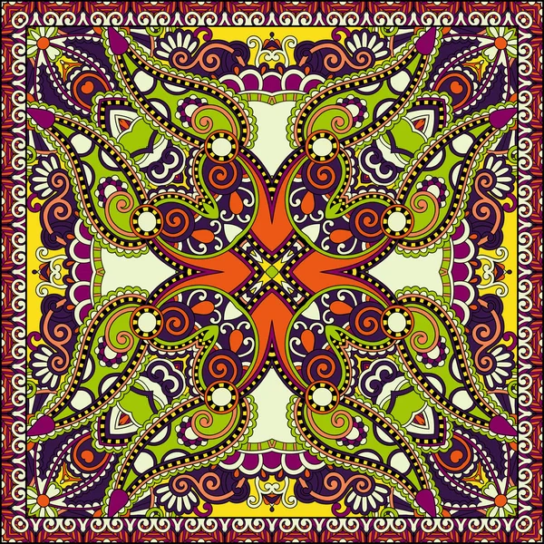 Paisley floral ornemental traditionnel Bandanna . — Image vectorielle