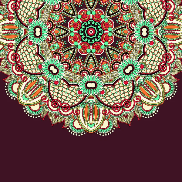 Plantilla ornamental con círculo de fondo floral — Vector de stock