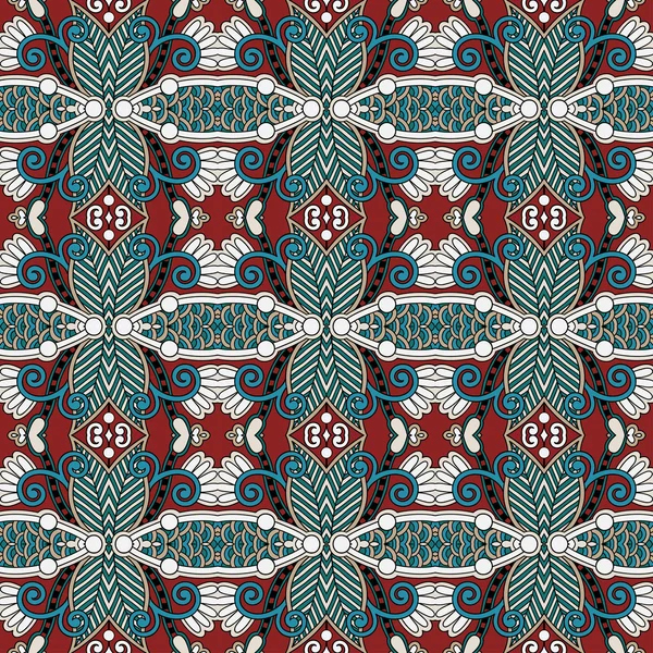 Geometría vintage floral patrón sin costuras — Vector de stock