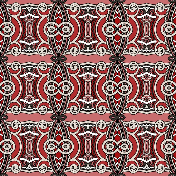 Geometrie vintage naadloze bloemmotief — Stockvector