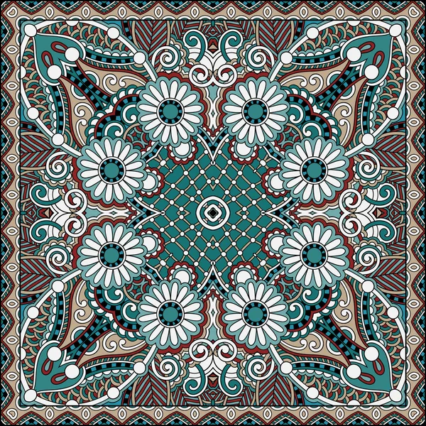 Paisley floral ornemental traditionnel Bandanna . — Image vectorielle