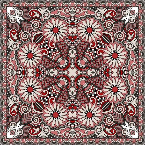 Paisley floral ornemental traditionnel Bandanna . — Image vectorielle