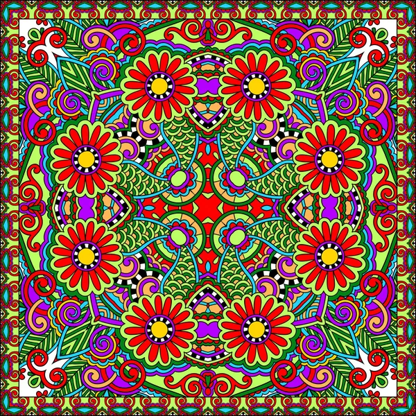 Paisley floral ornemental traditionnel Bandanna . — Image vectorielle