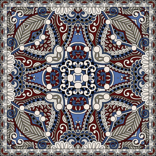 Ornamentale tradizionale floreale Paisley Bandanna . — Vettoriale Stock