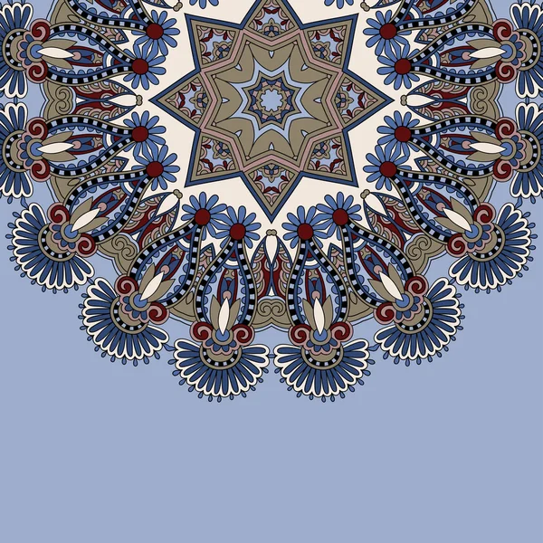 Modelo ornamental com fundo floral círculo — Vetor de Stock