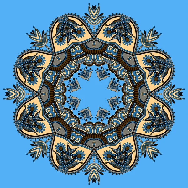 Δαντέλα κύκλο στολίδι, στρογγυλό διακοσμητικό γεωμετρικό σχέδιο δαντέλα — Διανυσματικό Αρχείο