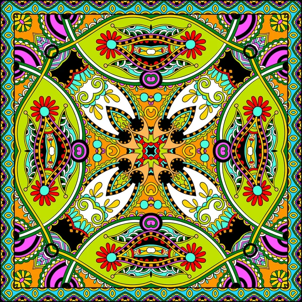 Paisley floral ornemental traditionnel Bandanna . — Image vectorielle