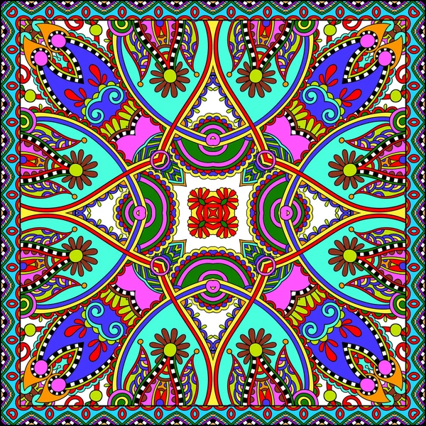 Paisley floral ornemental traditionnel Bandanna . — Image vectorielle