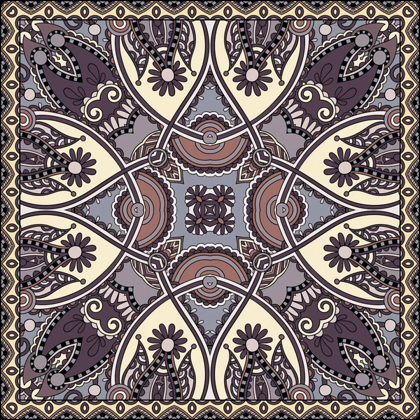 Ornamentale tradizionale floreale Paisley Bandanna . — Vettoriale Stock