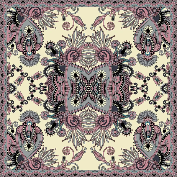 Paisley floral ornemental traditionnel Bandanna . — Image vectorielle