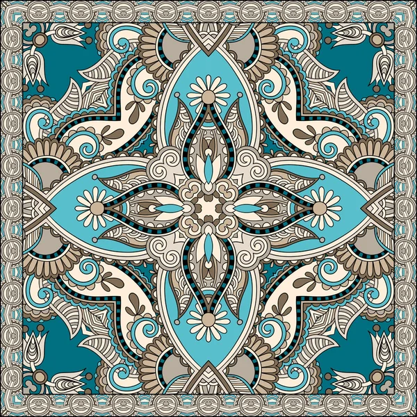 Floral tradicional ornamental Paisley Bandanna . — Vector de stock