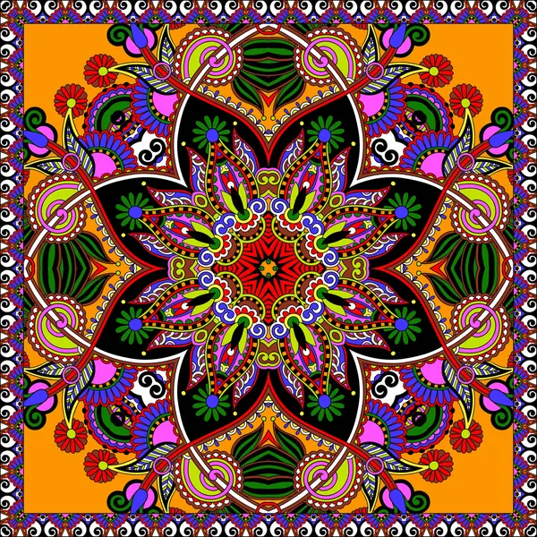 Floral tradicional ornamental Paisley Bandanna . — Vector de stock