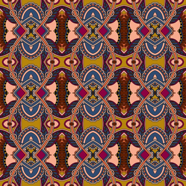 Geometria vintage floral sem costura padrão — Vetor de Stock