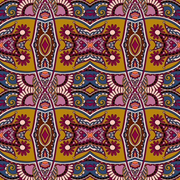 Geometrie vintage naadloze bloemmotief — Stockvector