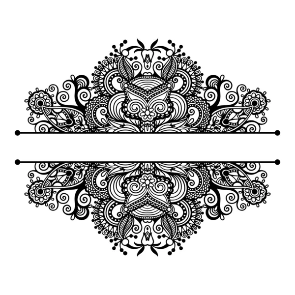 Patrón floral blanco y negro — Vector de stock