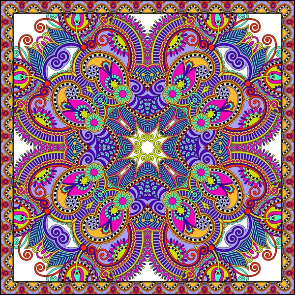 Floral tradicional ornamental Paisley Bandanna . — Vector de stock