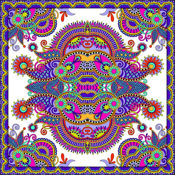 Motif de paisley floral ornemental — Image vectorielle