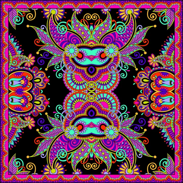 Motif de paisley floral ornemental — Image vectorielle