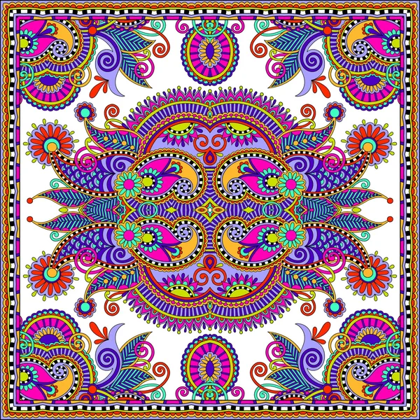 Motif de paisley floral ornemental — Image vectorielle