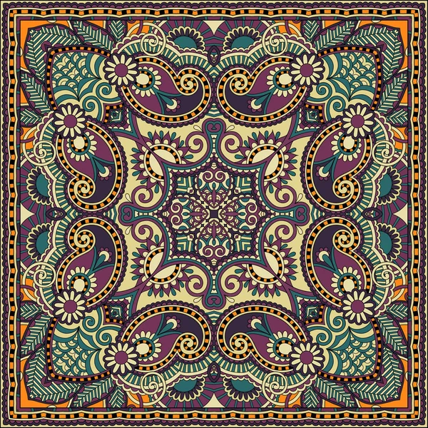 Motif de paisley floral ornemental — Image vectorielle