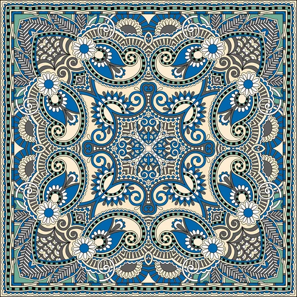 Patrón de paisley floral ornamental — Archivo Imágenes Vectoriales