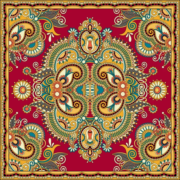 Patrón de paisley floral ornamental — Archivo Imágenes Vectoriales