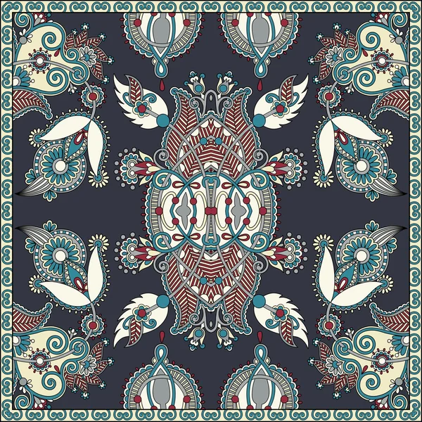 Floral ornamental Paisley Bandanna — Vector de stock